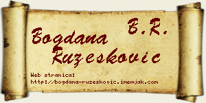 Bogdana Ružesković vizit kartica